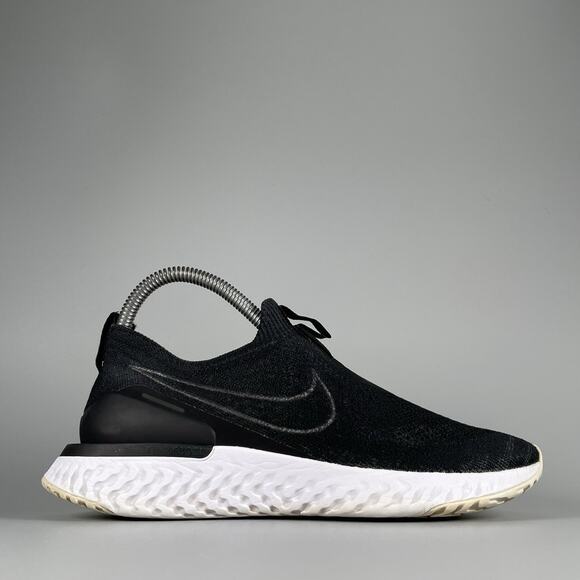 Nike Epic Phantom React Flyknit Women's 7 Black Running Shoes Athletic Sneakers - Picture 6 of 8